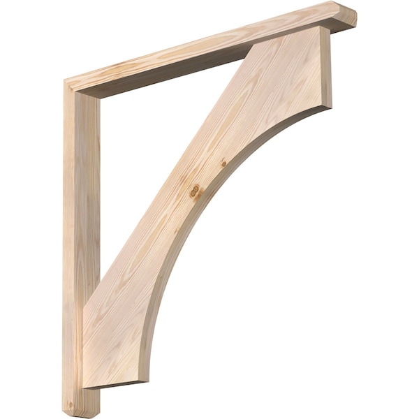 Ekena Millwork Westlake Craftsman Smooth Bracket w/ Offset Brace, Douglas Fir, 3 1/2"W x 32"D x 32"H BKT0402X32X32WTL04SDF - main